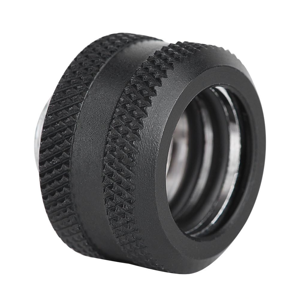 FOSA Fosa 4 Pcs Water Cooling Compression Fitting OD 16mm Tube Fitting with Sealing Rings for Acrylic Tube Black - View 7 of 7