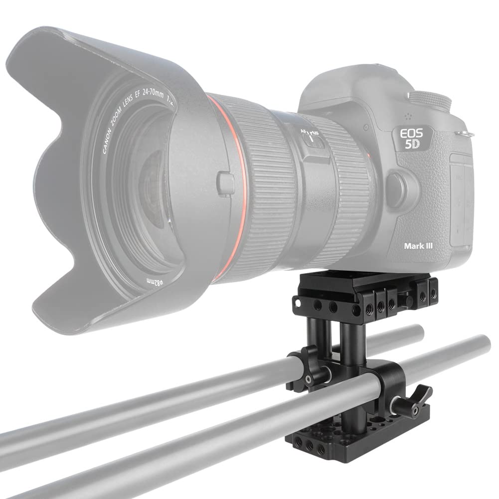 NICEYRIG NICEYRIG 15mm Rail Riser Rig System Quick Release Base Kit for DSLR Cameras with QR Plate and Rod Riser Clamp - View 5 of 9