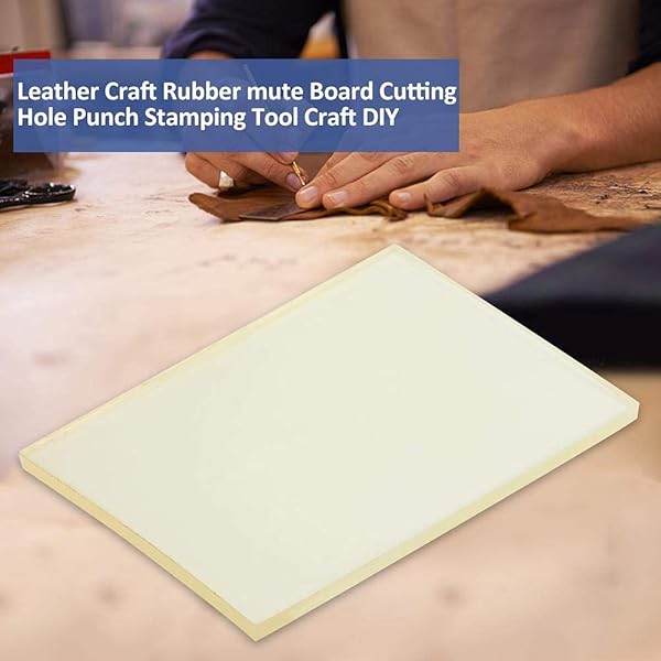 Walfront Leather Craft Punching Pad - Rubber Mute Board for DIY Hole Punch & Stamping, 5.51x7.87x0.31 Inch - View 5 of 10