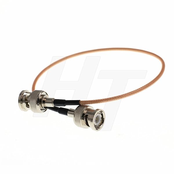 HangTon Connect HangTon BNC SDI Video RF Cable Coax Jumper Adapter Low Loss 50Ohm RG316 BNC Male to Male for Camera Monitor 2ft 60cm