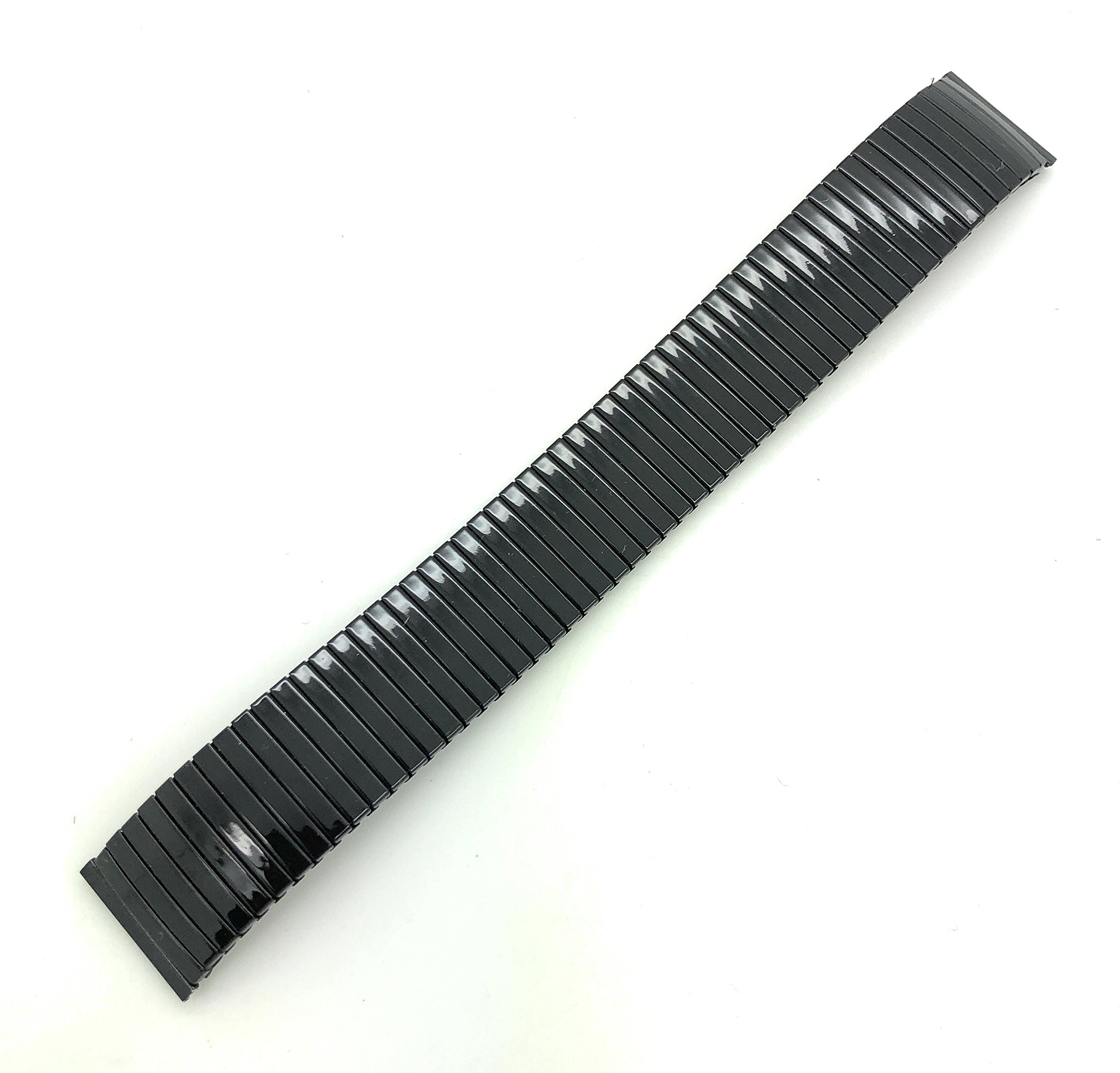 18mm Thin Metal Stretch Expansion Watch Band Twist O Flex Black Durable Stylish Accessory