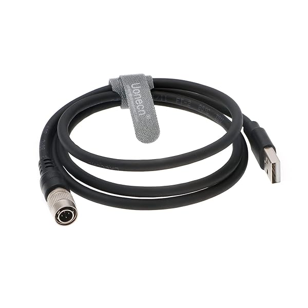 Uonecn USB Plug to 4-Pin Male Hirose Connector Data Cable for Cameras & Computers