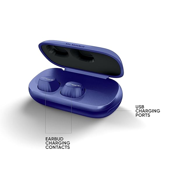 SOL REPUBLIC Buy SOL REPUBLIC Amps Air 2.0 Waterproof Bluetooth Earbuds - Blue | Top Wireless Sound Quality - View 3 of 6