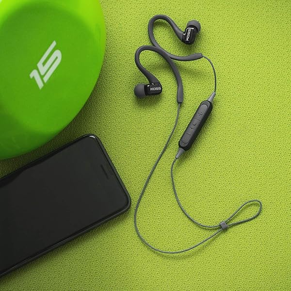 Koss Buy Koss BT232i Wireless Bluetooth Earclips - Sweat Resistant, In-Line Mic, Volume Control, Touch Remote - Dark Grey & Black - View 4 of 8