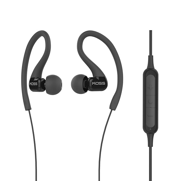 Koss Buy Koss BT232i Wireless Bluetooth Earclips - Sweat Resistant, In-Line Mic, Volume Control, Touch Remote - Dark Grey & Black - View 7 of 8