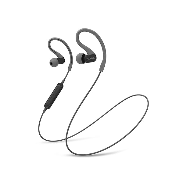 Buy Koss BT232i Wireless Bluetooth Earclips - Sweat Resistant, In-Line Mic, Volume Control, Touch Remote - Dark Grey & Black