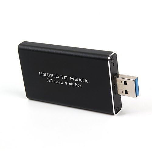 Mustpoint Mustpoint USB 3.0 to mSATA SSD Adapter Enclosure - Fast External HDD Case for Storage Upgrade - View 6 of 8