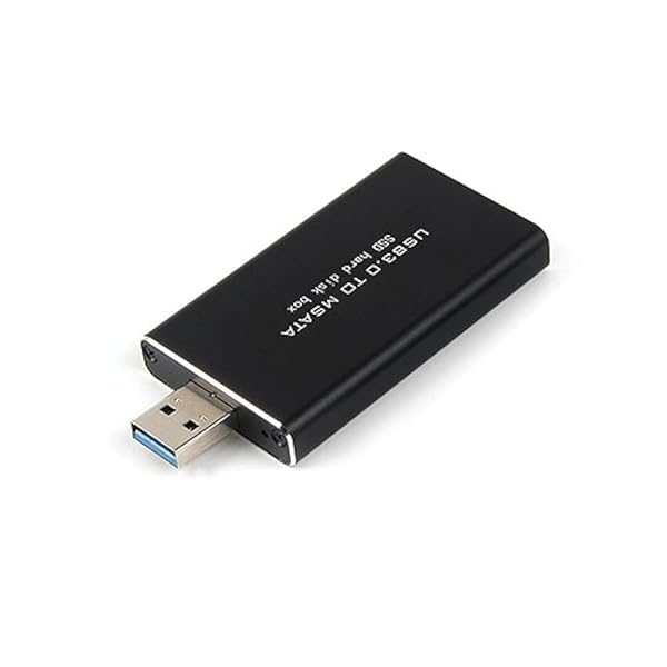 Mustpoint Mustpoint USB 3.0 to mSATA SSD Adapter Enclosure - Fast External HDD Case for Storage Upgrade - View 2 of 8