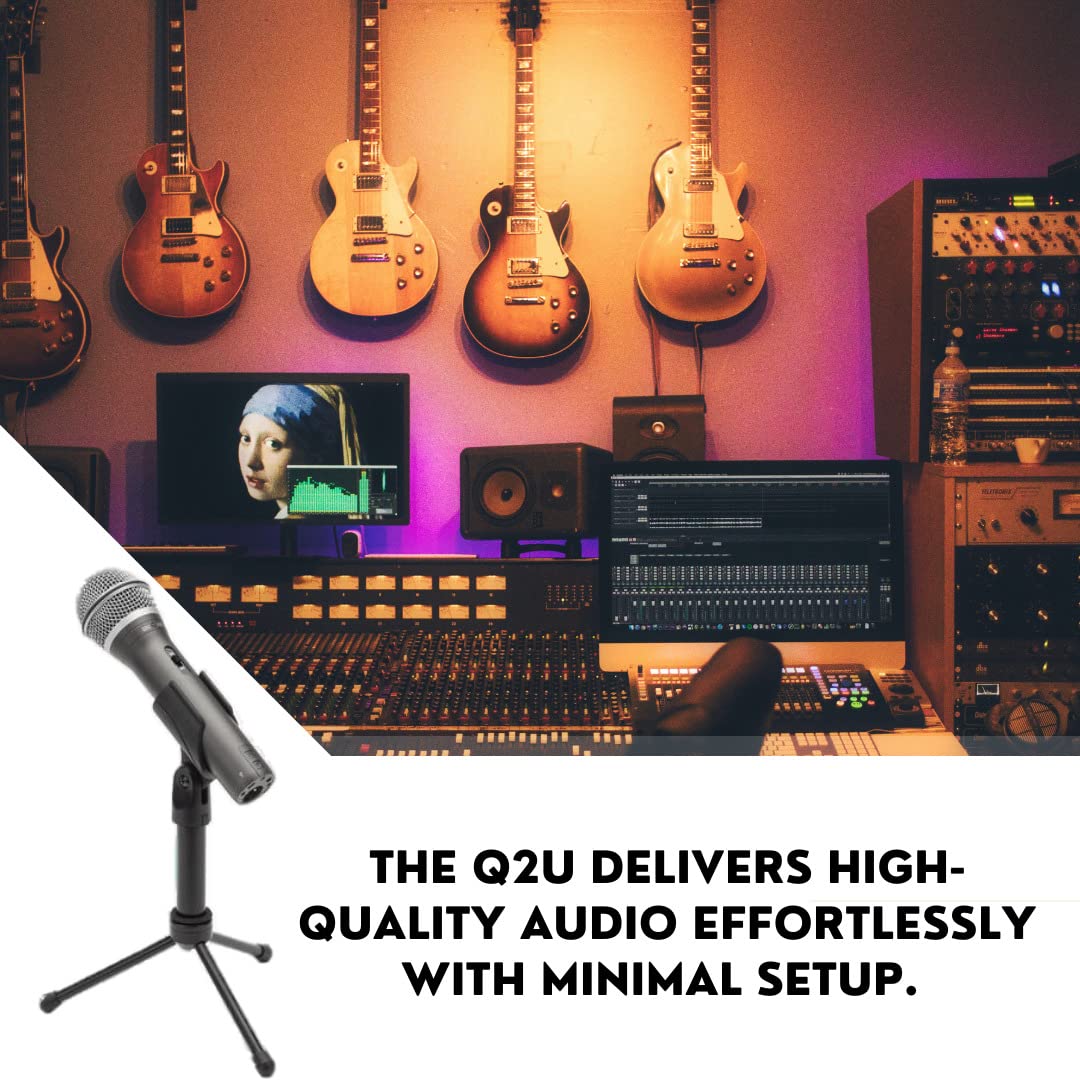 SAMSON Samson Q2U USB/XLR Dynamic Microphone Pack for Recording & Podcasting - Black - View 3 of 8