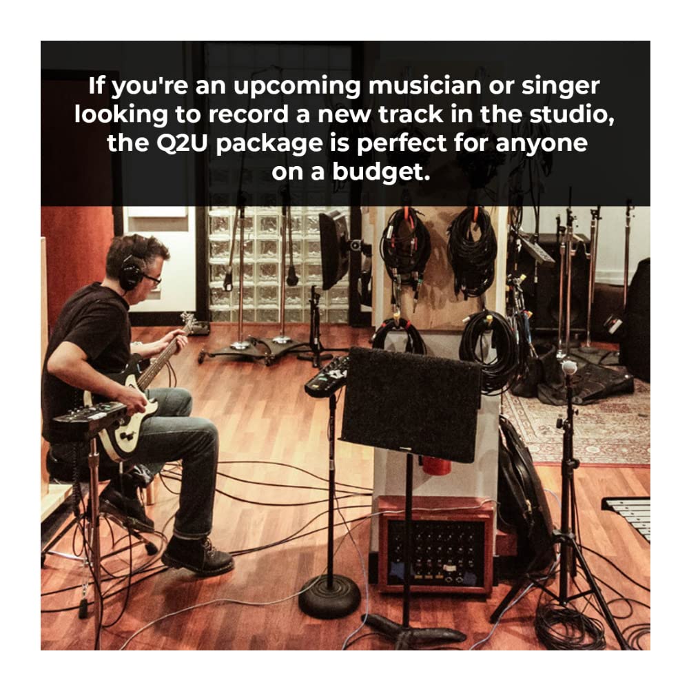 SAMSON Samson Q2U USB/XLR Dynamic Microphone Pack for Recording & Podcasting - Black - View 4 of 8