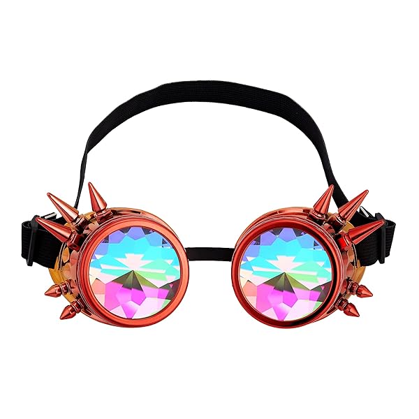 Lelinta Lelinta Kaleidoscope Steampunk Goggles for Halloween Costume and Cosplay Party Accessories