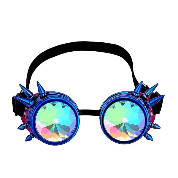 Lelinta Lelinta Kaleidoscope Steampunk Goggles for Halloween Costume and Cosplay Party Accessories
