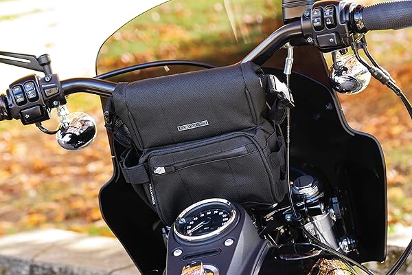 Kuryakyn Shop Kuryakyn 5219 Barrio Motorcycle Travel Luggage - Weather Resistant Roll Top Bag with Bar Straps - View 3 of 7