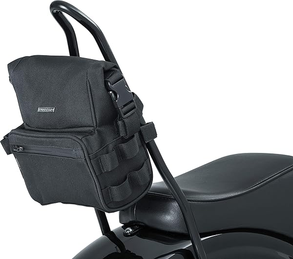 Kuryakyn Shop Kuryakyn 5219 Barrio Motorcycle Travel Luggage - Weather Resistant Roll Top Bag with Bar Straps - View 5 of 7