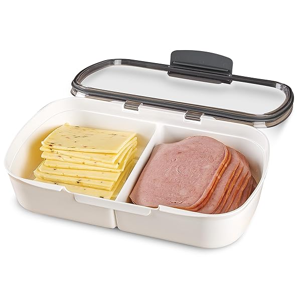ProKeeper Prepworks Split Deli ProKeeper: Airtight Silicone Food Storage Container with Clear Dry Erase Lid - 11.75 Inches