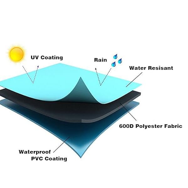 Vailge Vailge Heavy Duty Waterproof Patio Chair Covers - 2 Pack Large Beige & Brown for Outdoor Furniture Protection - View 4 of 9