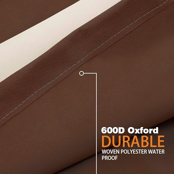 Vailge Vailge Heavy Duty Waterproof Patio Chair Covers - 2 Pack Large Beige & Brown for Outdoor Furniture Protection - View 5 of 9