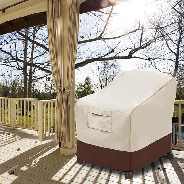 Vailge Vailge Heavy Duty Waterproof Patio Chair Covers - 2 Pack Large Beige & Brown for Outdoor Furniture Protection - View 9 of 9