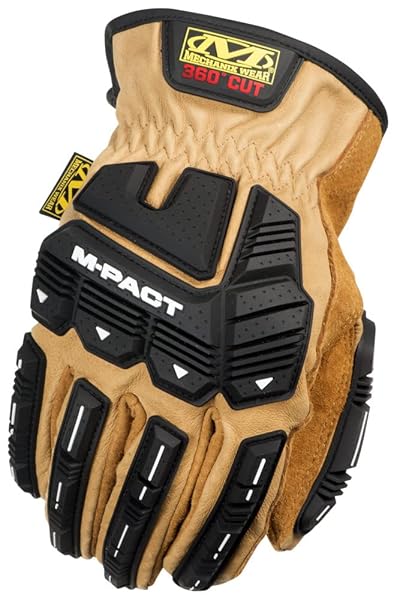 Mechanix Wear Mechanix Wear Durahide M-Pact Driver F9-360 Leather Work Gloves Small Brown Cut Abrasion Impact Protection - View 7 of 10