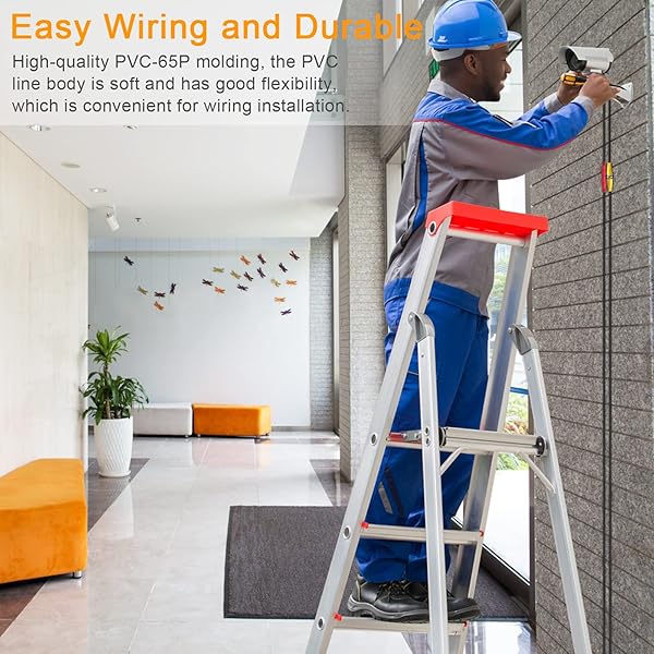 WILDHD 200ft WILDHD BNC Cable - All-in-One Siamese Video & Power for 5MP HD CCTV Systems (2PCS, Black) - View 7 of 9