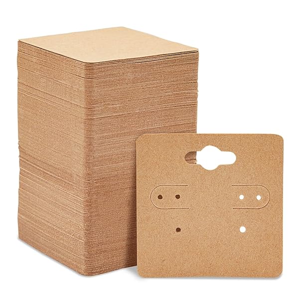 Juvale Juvale 200 Bulk Kraft Paper Earring Cards - Perfect for Jewelry Display & Small Business Retail (2x2 in)
