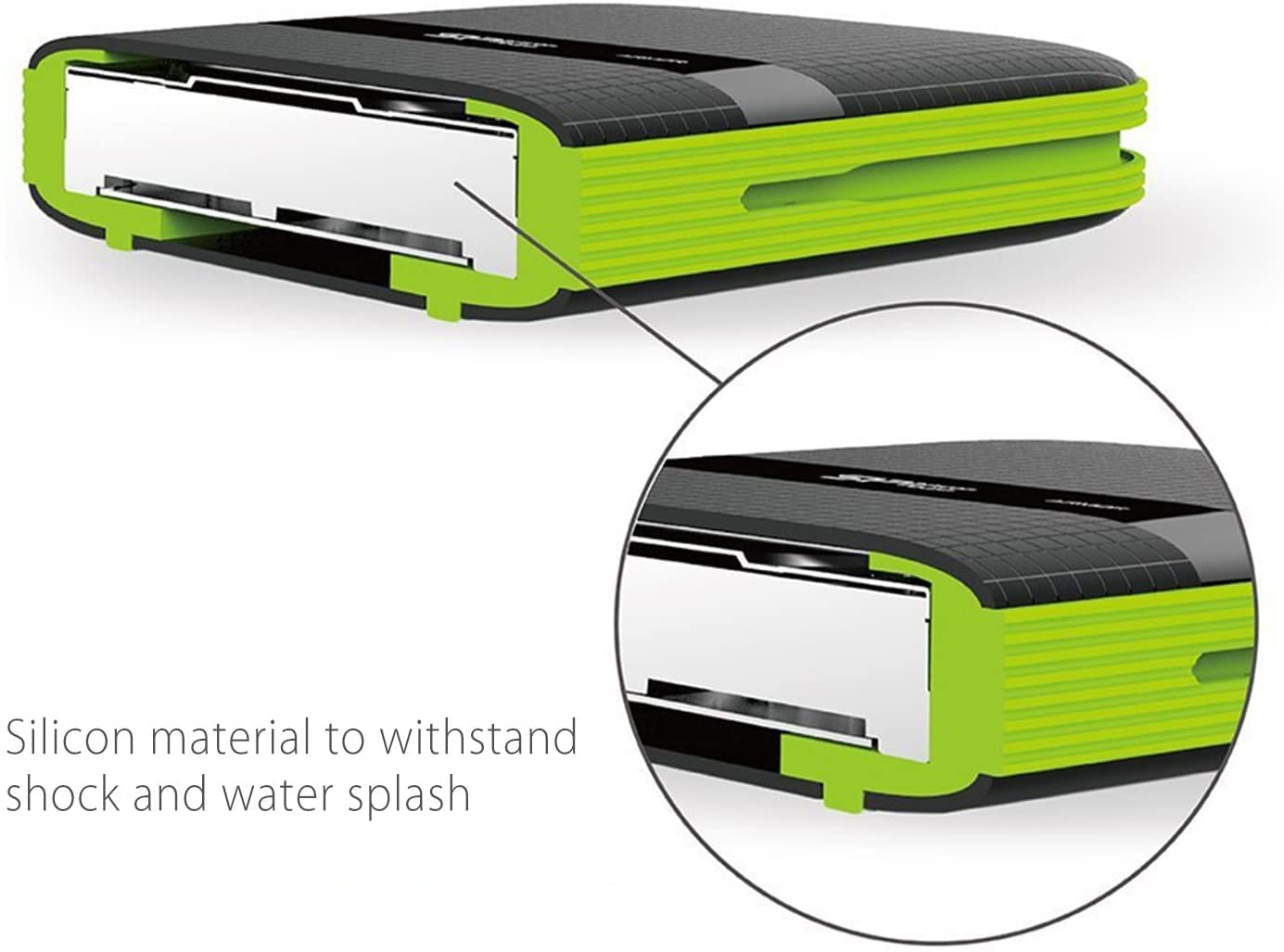 SP Silicon Power Silicon Power 1TB Black External Hard Drive Compatible with PS5 and Xbox Shockproof USB 3.2 Gen 1 - View 7 of 9