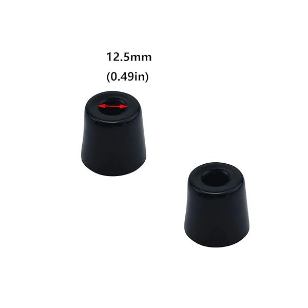 Antrader Antrader 12Pcs Rubber Round Table Chair Leg Pads 1.25 Inch Diameter Black Furniture Feet Bumpers for Protection and Stability - View 3 of 6