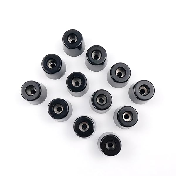 Antrader Antrader 12Pcs Rubber Round Table Chair Leg Pads 1.25 Inch Diameter Black Furniture Feet Bumpers for Protection and Stability - View 4 of 6