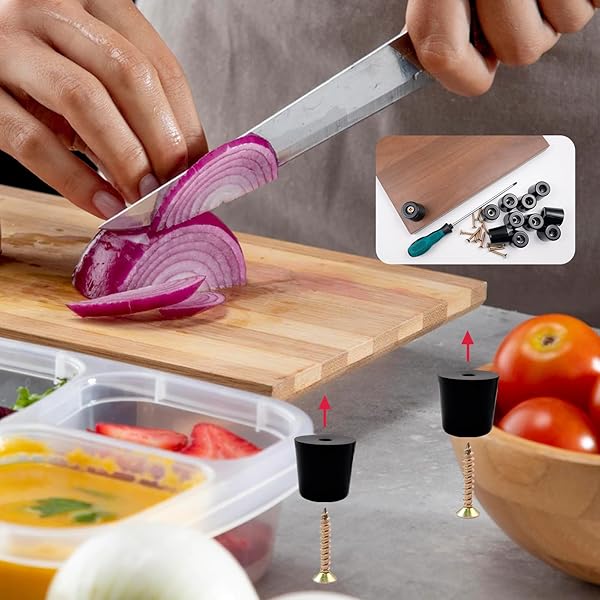 Antrader Antrader 12Pcs Rubber Round Table Chair Leg Pads 1.25 Inch Diameter Black Furniture Feet Bumpers for Protection and Stability - View 5 of 6