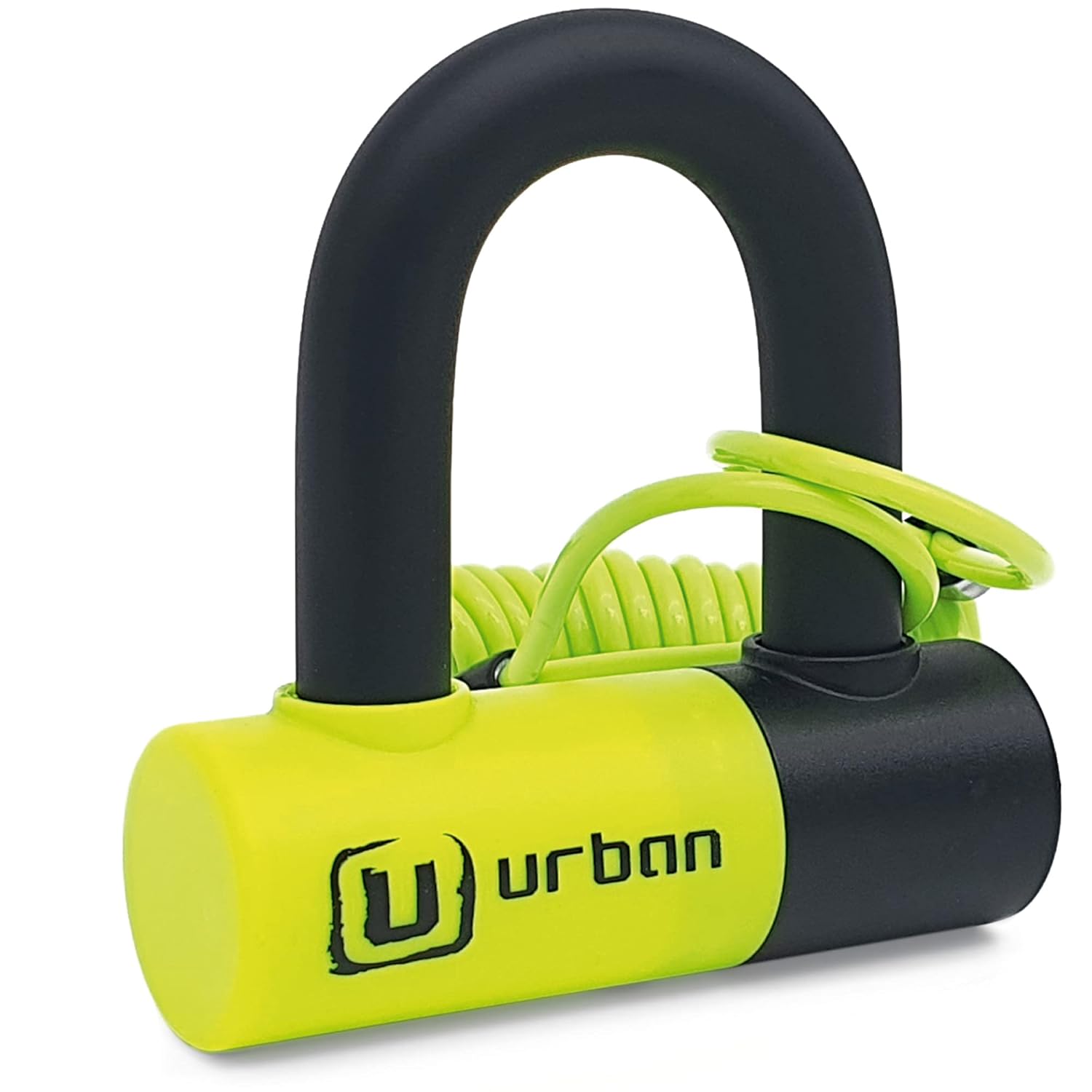 urban Urban UR59 Mini U Disc Lock Double Locking 14mm Hardened Steel Shackle Anti Theft Wheel Lock for Motorcycle Scooter Bike