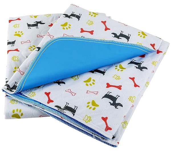 ChewieMac ChewieMac Washable Dog Training Pee Pads 2-Pack Large Reusable Cloth Waterproof Leakproof for Whelping Potty and Crate Liner