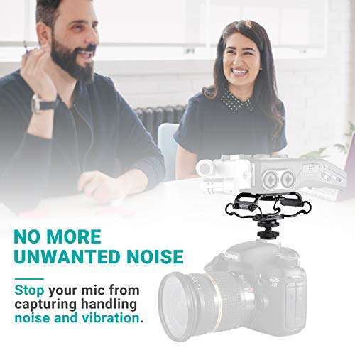 Movo Buy Movo SMM5-B Shock Mount for Zoom & Tascam Recorders - Universal Microphone & Portable Recorder Accessory - View 5 of 8