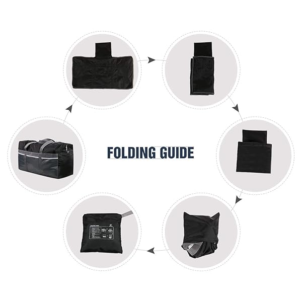 REDCAMP "REDCAMP 75L Foldable Duffel Bag - Lightweight, Water-Resistant Travel Bag for Men & Women, 25" Large Size, Black" - View 8 of 8