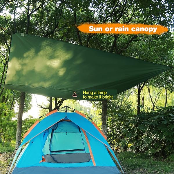 REDCAMP REDCAMP 10x10ft Waterproof Hammock Rain Fly Tarp - Lightweight Camping Shelter for Hiking & Outdoor Adventures - View 4 of 7