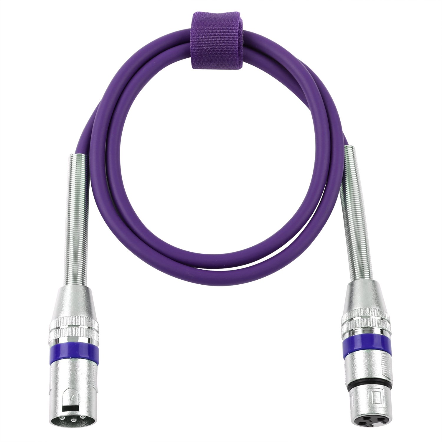 Disino Disino 6 Pack 6.6ft Multi Color XLR Microphone Cables 3 Pin Balanced Male to Female Patch Cords for Mic and Audio Use - View 9 of 9