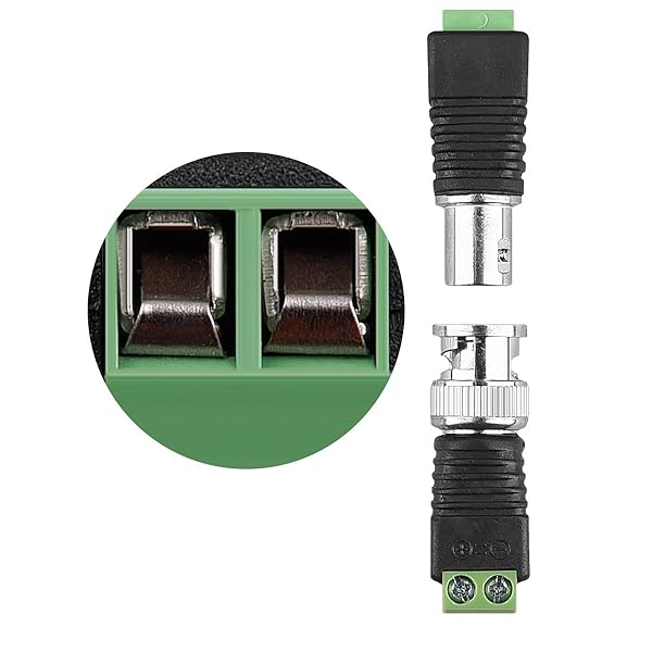kwmobile KWMobile 10-Piece BNC Connector Adapter Set - 5 Male & 5 Female for Easy Coax to Video Balun Connections - View 3 of 5