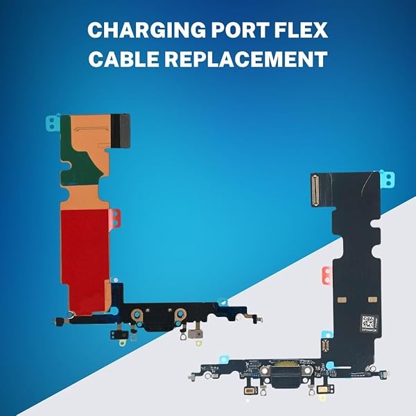 E-REPAIR E-REPAIR Charging Port and Headphone Jack Flex Cable Replacement for iPhone 8 Plus Black Quality Repair Part - View 3 of 7