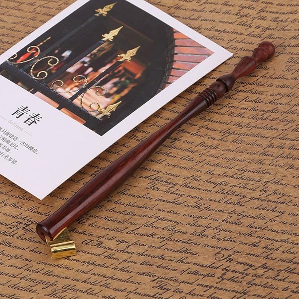 Hilitand Hilitand Rosewood Calligraphy Dip Pen Handle with Removable Flange for English Writing & Drawing - View 5 of 10