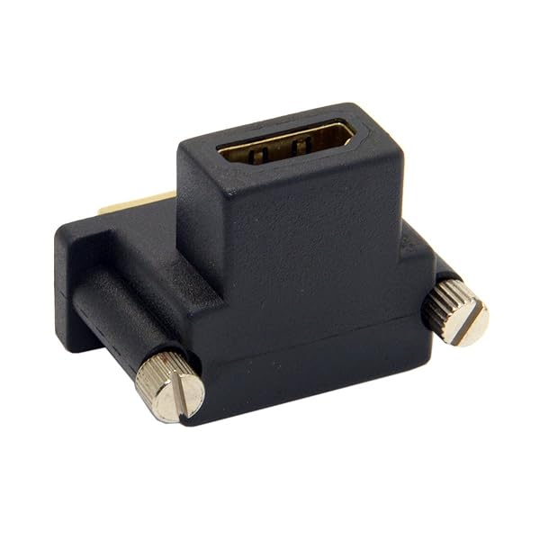 cablecc 90 Degree DVI Male to HDMI Female Adapter - Cablecc Up Angled for Computer, HDTV & Graphics Card - View 7 of 8