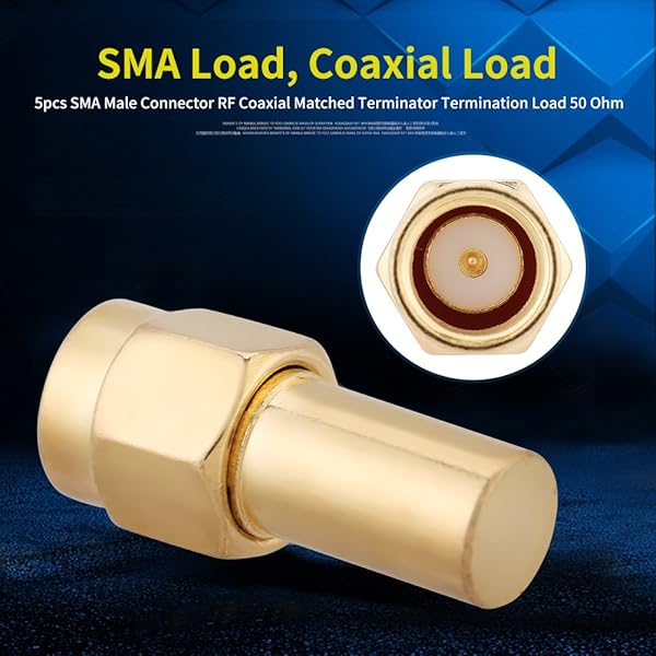 Hilitand 5pcs SMA Male Coaxial Terminators - 50 Ohm RF Load Connectors for Optimal Signal Termination - View 6 of 10