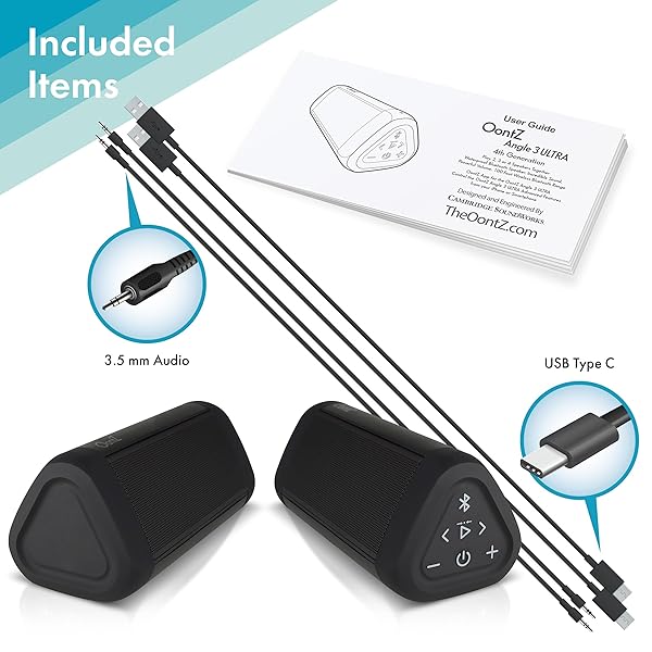 Cambridge Soundworks OontZ Ultra Dual Edition Bluetooth Speaker: Waterproof, 14W Surround Sound, 20H Playtime - Perfect for Indoor & Outdoor Use - View 10 of 10