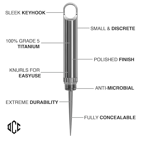 DAILYCARRYCO. DAILYCARRYCO TiPick Titanium Toothpick Holder Portable Metal Travel Toothpick Reusable EDC Compact Convenient On-the-Go Titanium Construction - View 3 of 7