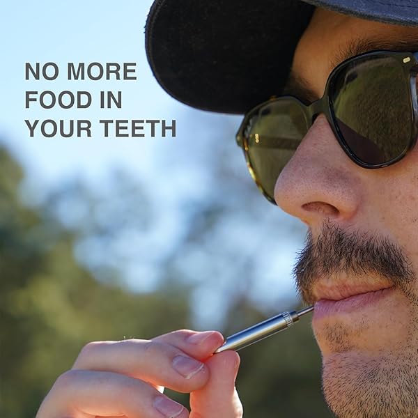 DAILYCARRYCO. DAILYCARRYCO TiPick Titanium Toothpick Holder Portable Metal Travel Toothpick Reusable EDC Compact Convenient On-the-Go Titanium Construction - View 5 of 7