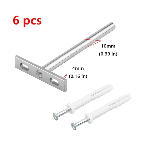 Antrader Antrader 6PCS 5 Inch Floating Shelf Brackets Heavy Duty Hidden Wall Support for Floating Shelves - View 3 of 5