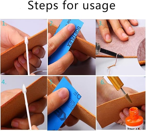 Eujgoov DIY Leather Craft: Top Dye Oil Pen Applicator for Belt Straps - Essential Finisher Tool (Coffee Color) - View 9 of 9
