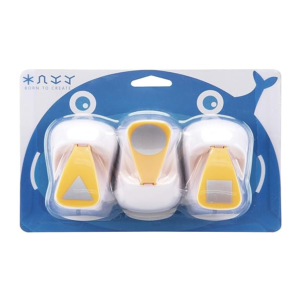 ASPERFFORT DIY Craft Lever Punch: 10 Shapes for Greeting Cards & Festivals - Square, Circle & Triangle Options - View 4 of 9