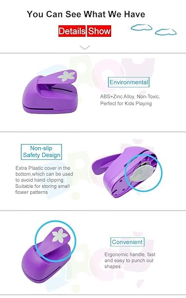 ASPERFFORT DIY Craft Lever Punch: 10 Shapes for Greeting Cards & Festivals - Square, Circle & Triangle Options - View 6 of 9