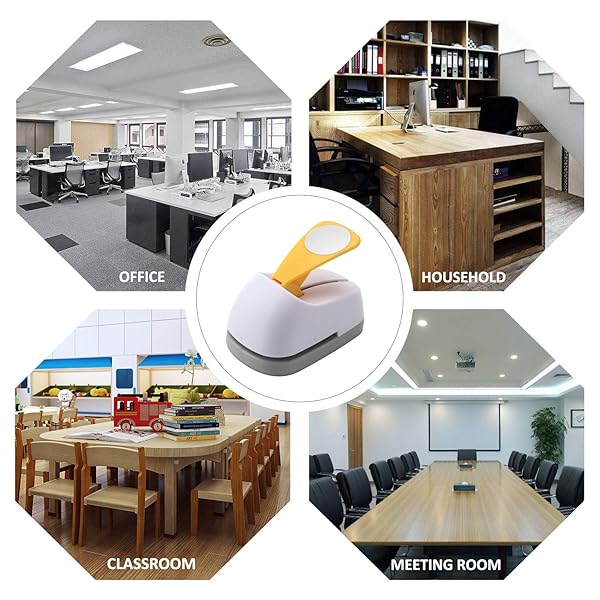 ASPERFFORT DIY Craft Lever Punch: 10 Shapes for Greeting Cards & Festivals - Square, Circle & Triangle Options - View 9 of 9