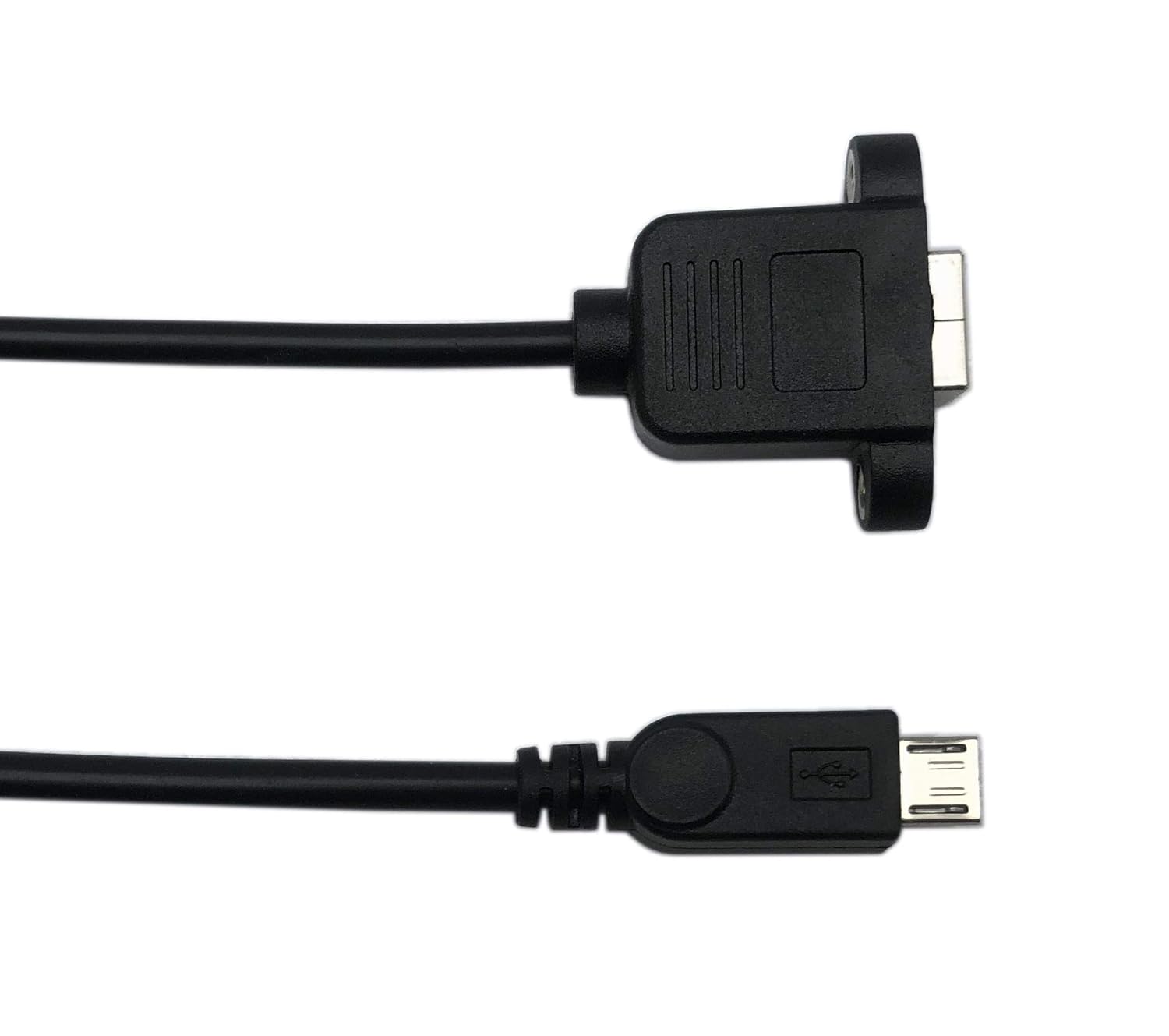 CERRXIAN CERRXIAN 50cm Micro USB to USB Type B Female Extension Cable for Data and Charging with Panel Mount and Screws - View 5 of 6