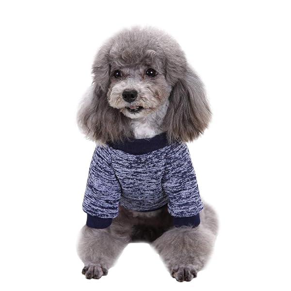 JECIKELON Jecikelon Dog Sweater Soft Winter Clothing for Small Dogs and Puppies Navy Blue XS - View 3 of 6